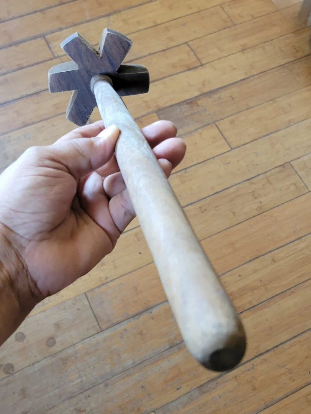 Vintage Wooden Hand Blender Mathani Traditional Whisk Tool
